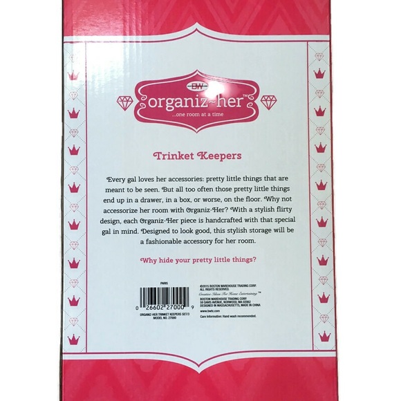 Love Paris Glass Plate Organization Jewelry Trinket Tray Set 3 Pieces - Picture 6 of 10